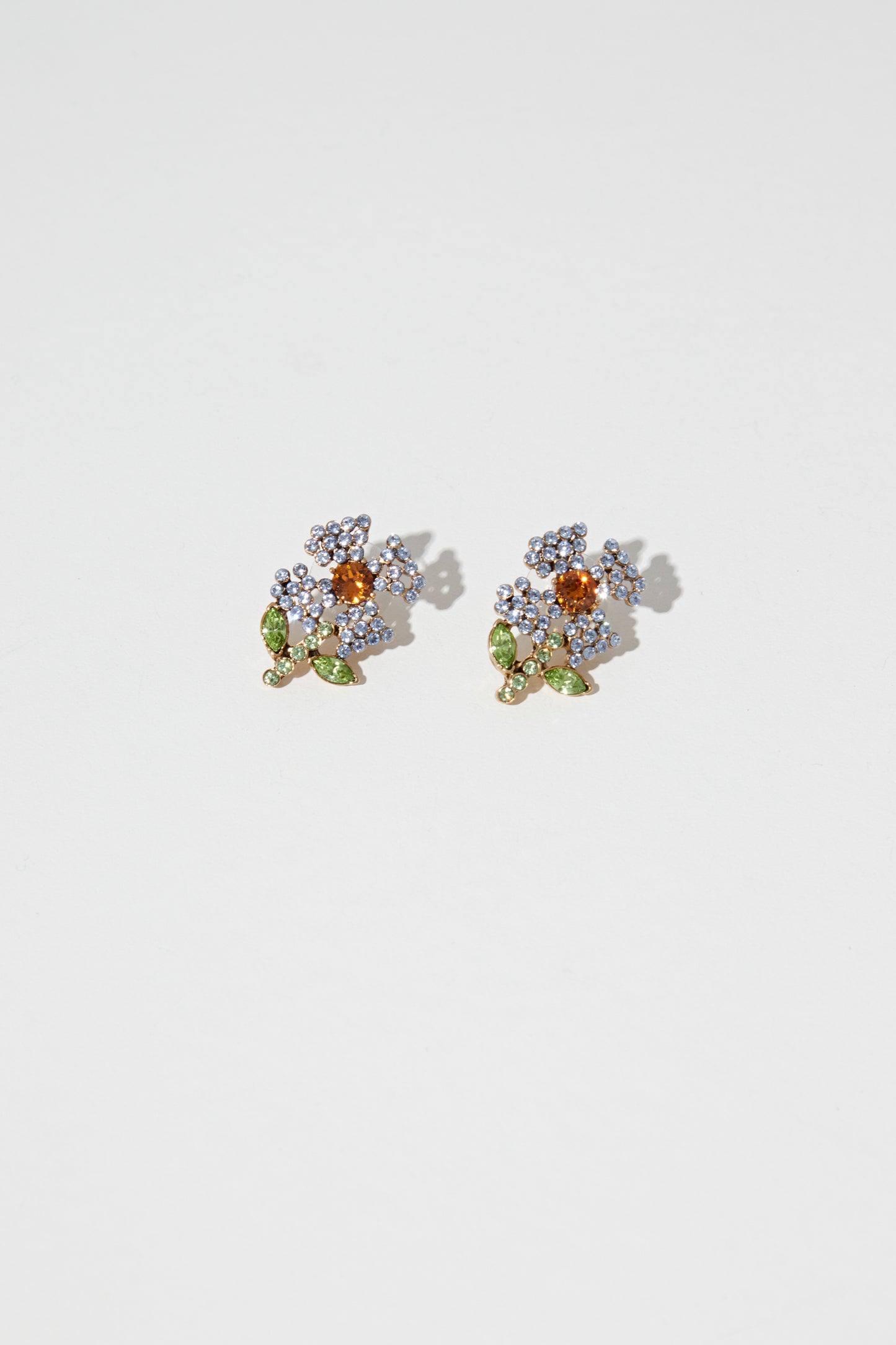 CRYSTAL FLOWER EARRI