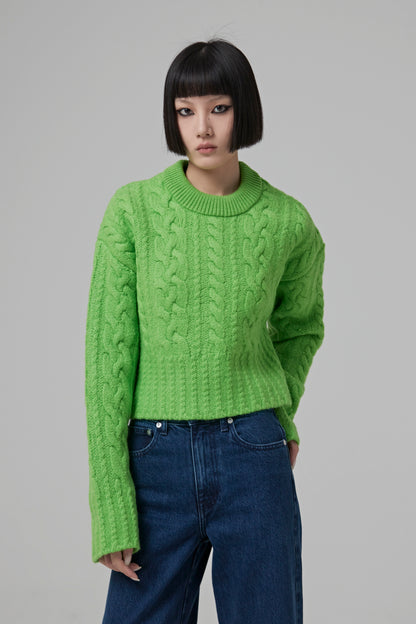 CABLE KNITTED SWEATER