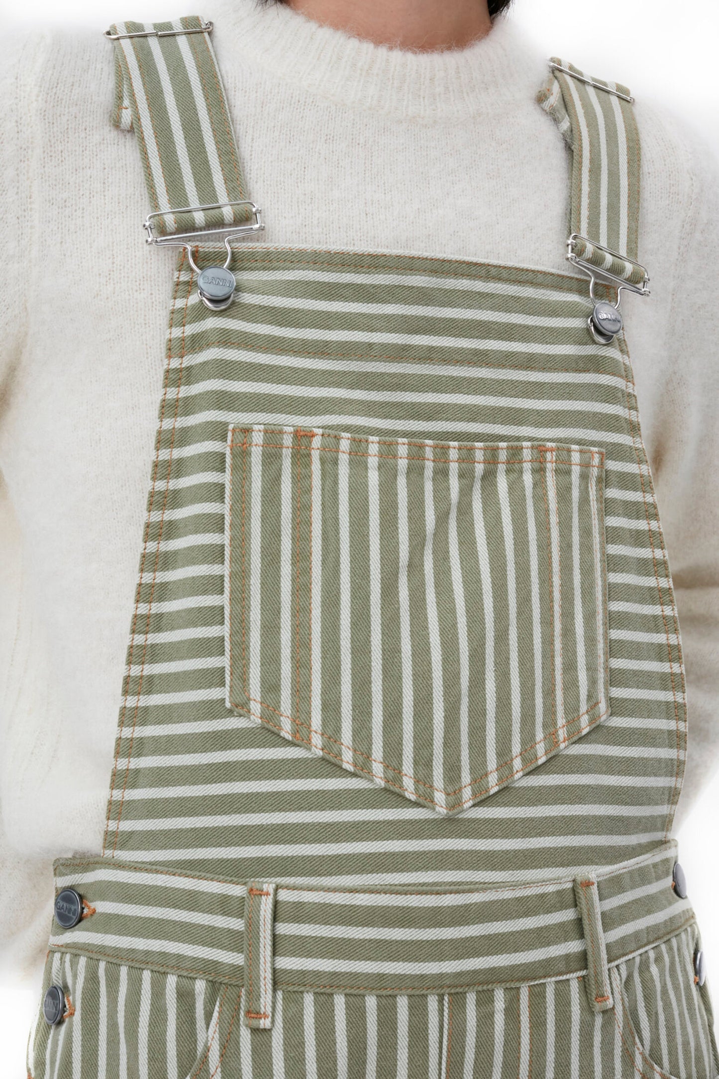Stripe Denim Overalls