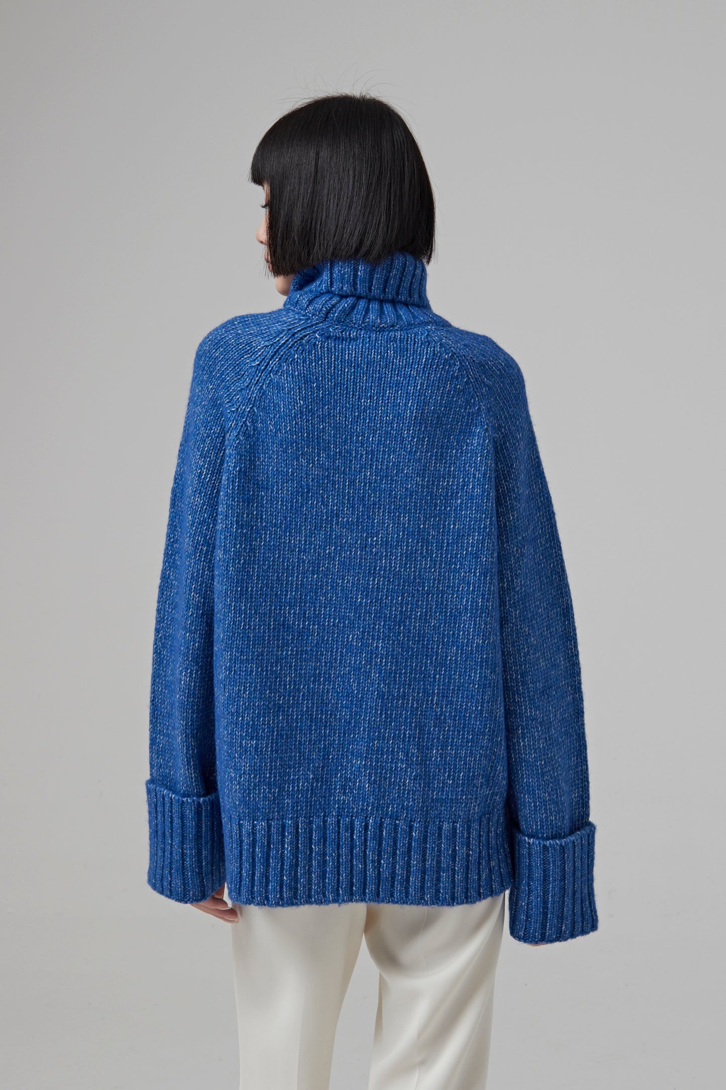 Chunky Cable Oversized Highneck Pullover