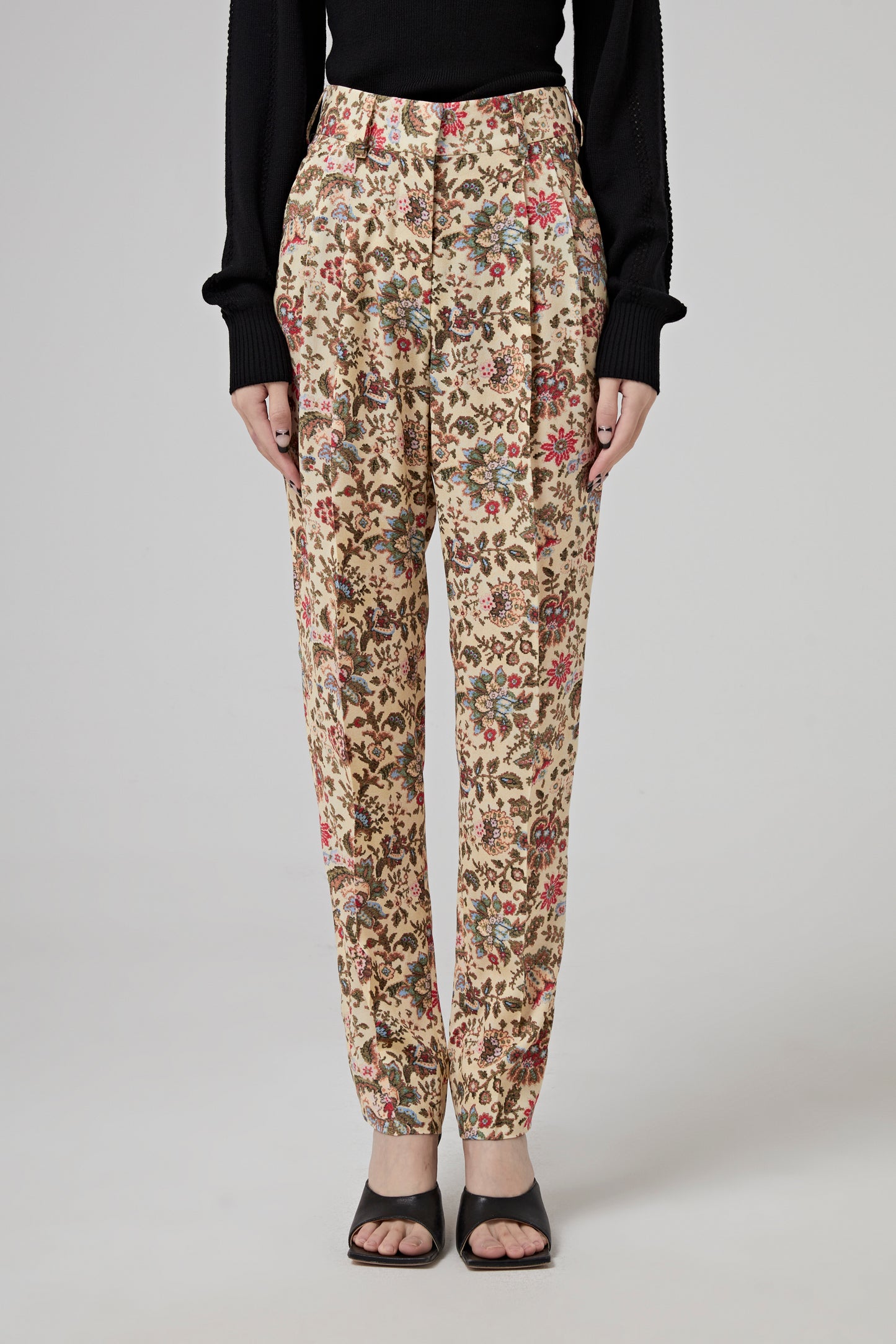 TOPAZ CREAM BANKER PANTS