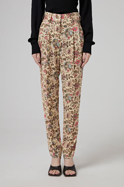 TOPAZ CREAM BANKER PANTS