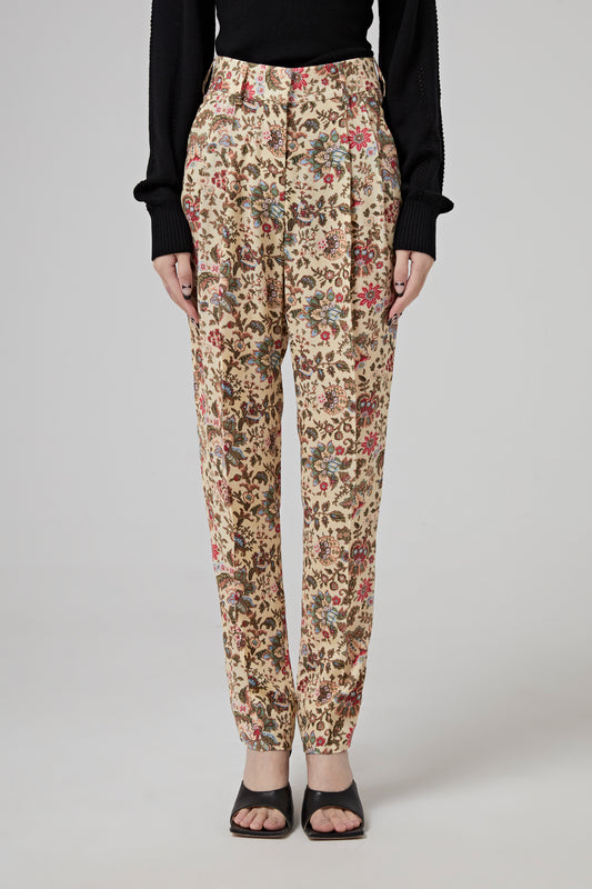 TOPAZ CREAM BANKER PANTS