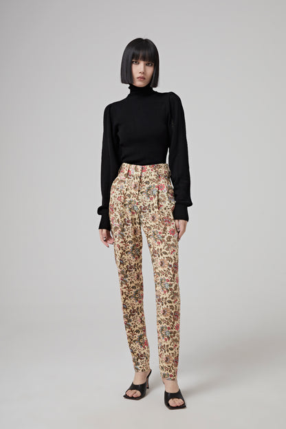 TOPAZ CREAM BANKER PANTS