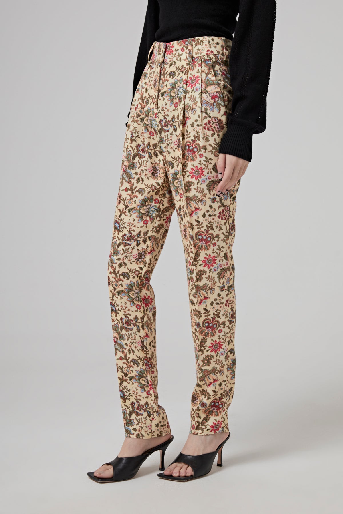 TOPAZ CREAM BANKER PANTS