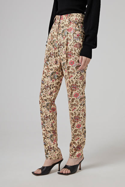 TOPAZ CREAM BANKER PANTS