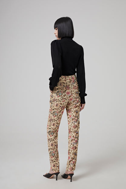 TOPAZ CREAM BANKER PANTS