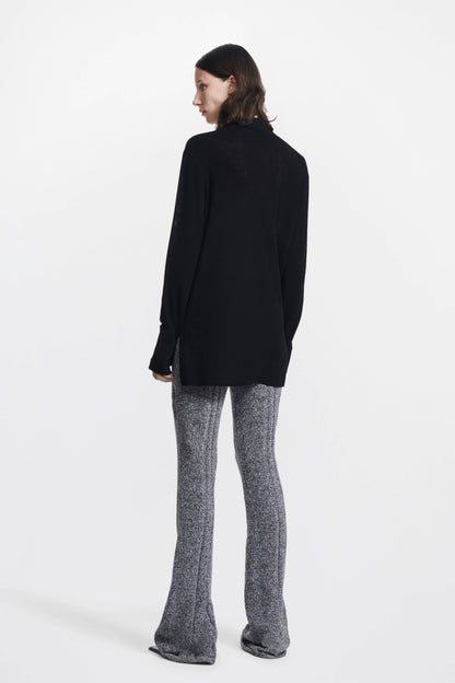 MERINO POINTELLE RIB SHIRT