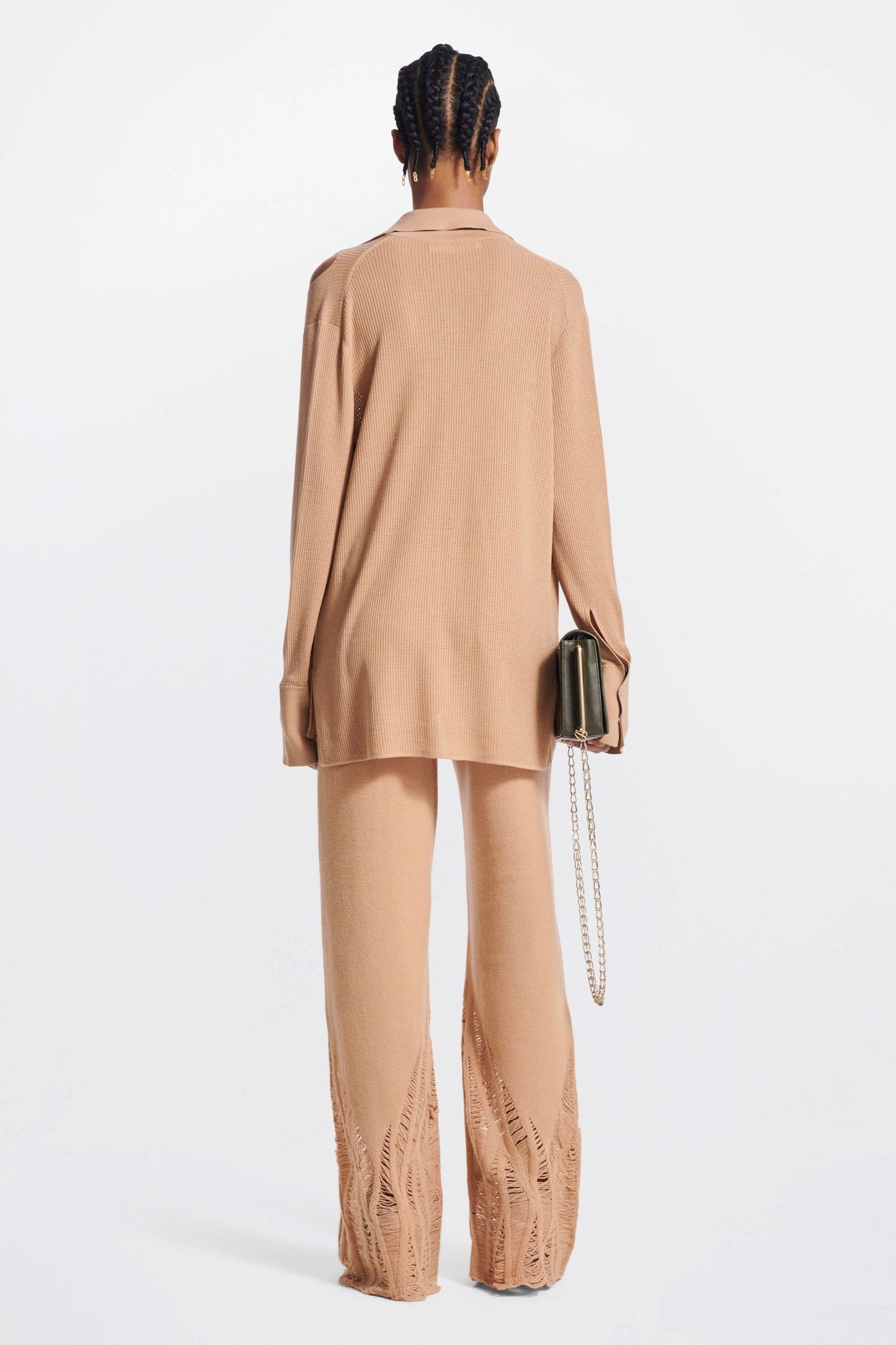 MERINO POINTELLE RIB SHIRT