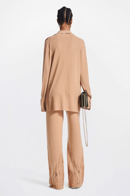 MERINO POINTELLE RIB SHIRT