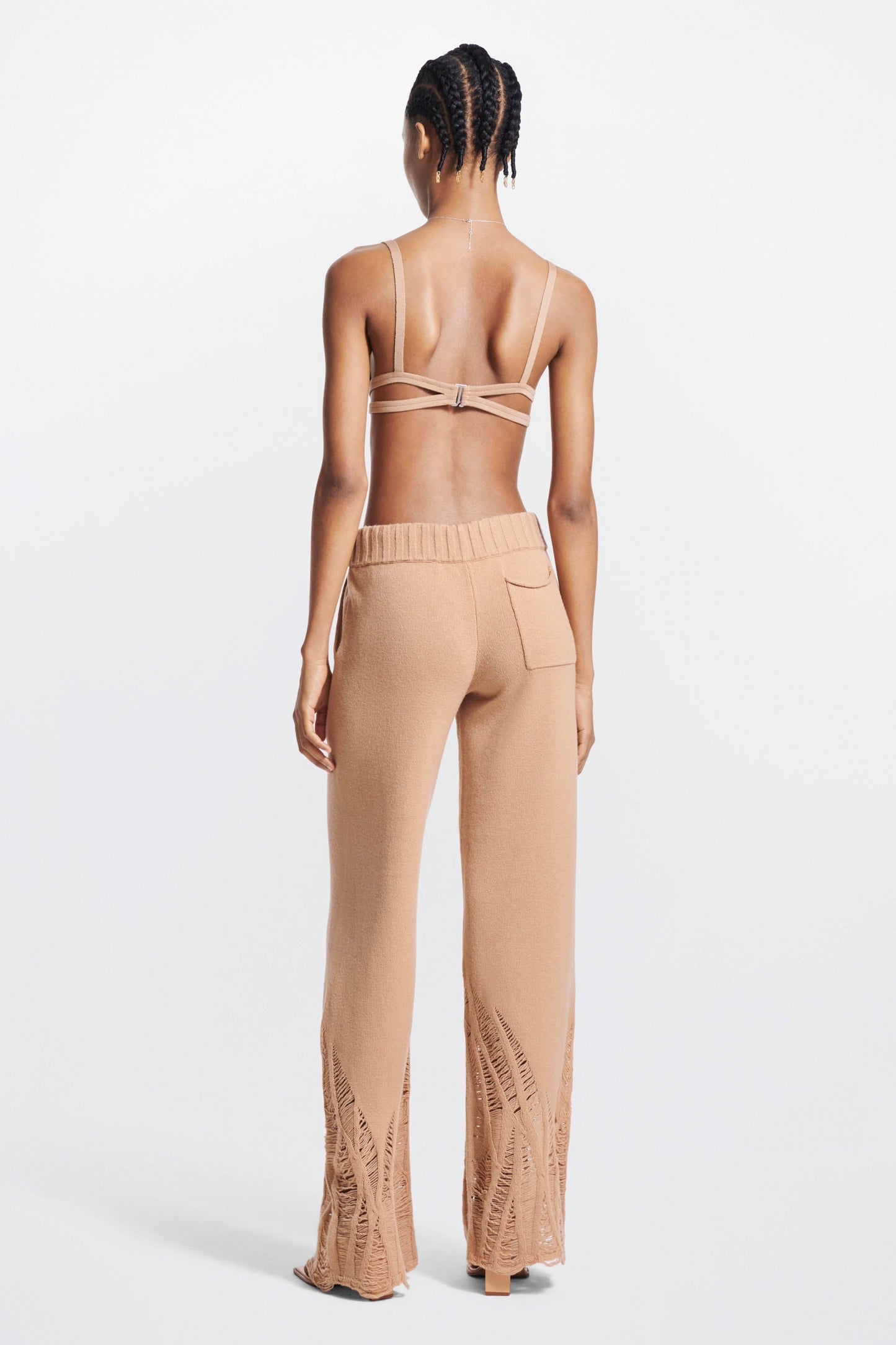 DISTRESSEDCASHMERE PANTS