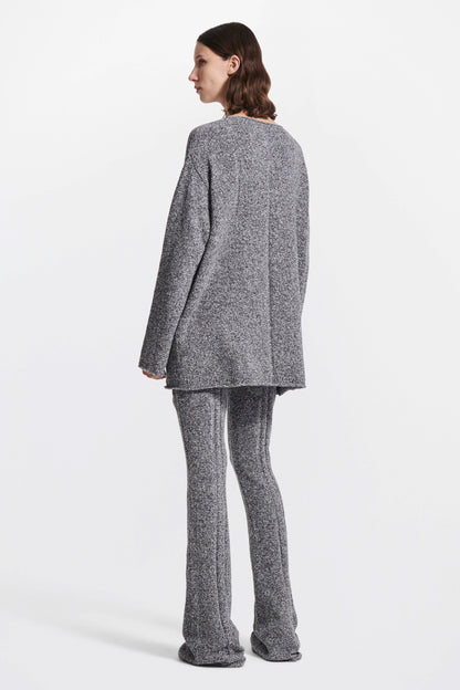 MARLED VELVET BOUCLE V NECK