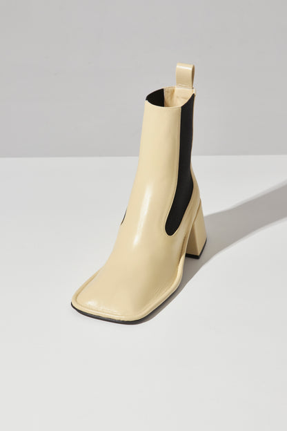 ANKLE BOOT - NIKKI 411 MILITARE+HEEL GIALLO