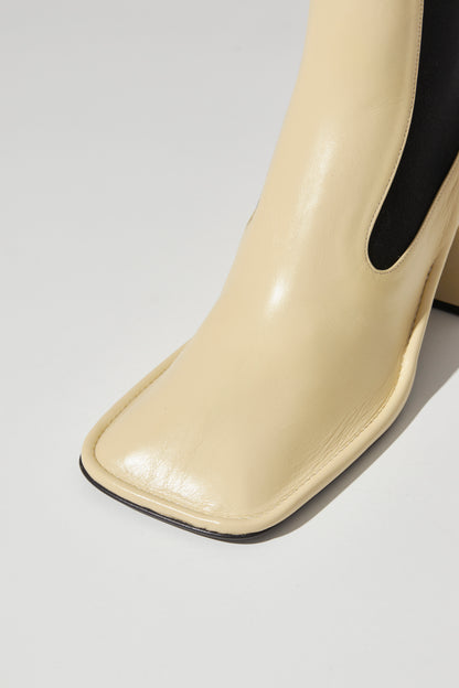 ANKLE BOOT - NIKKI 411 MILITARE+HEEL GIALLO