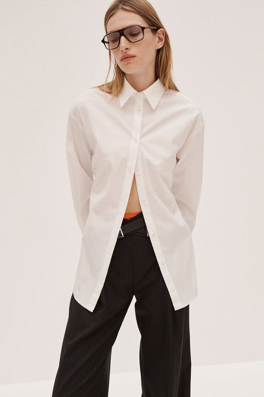 BELTED BACK SHIRT