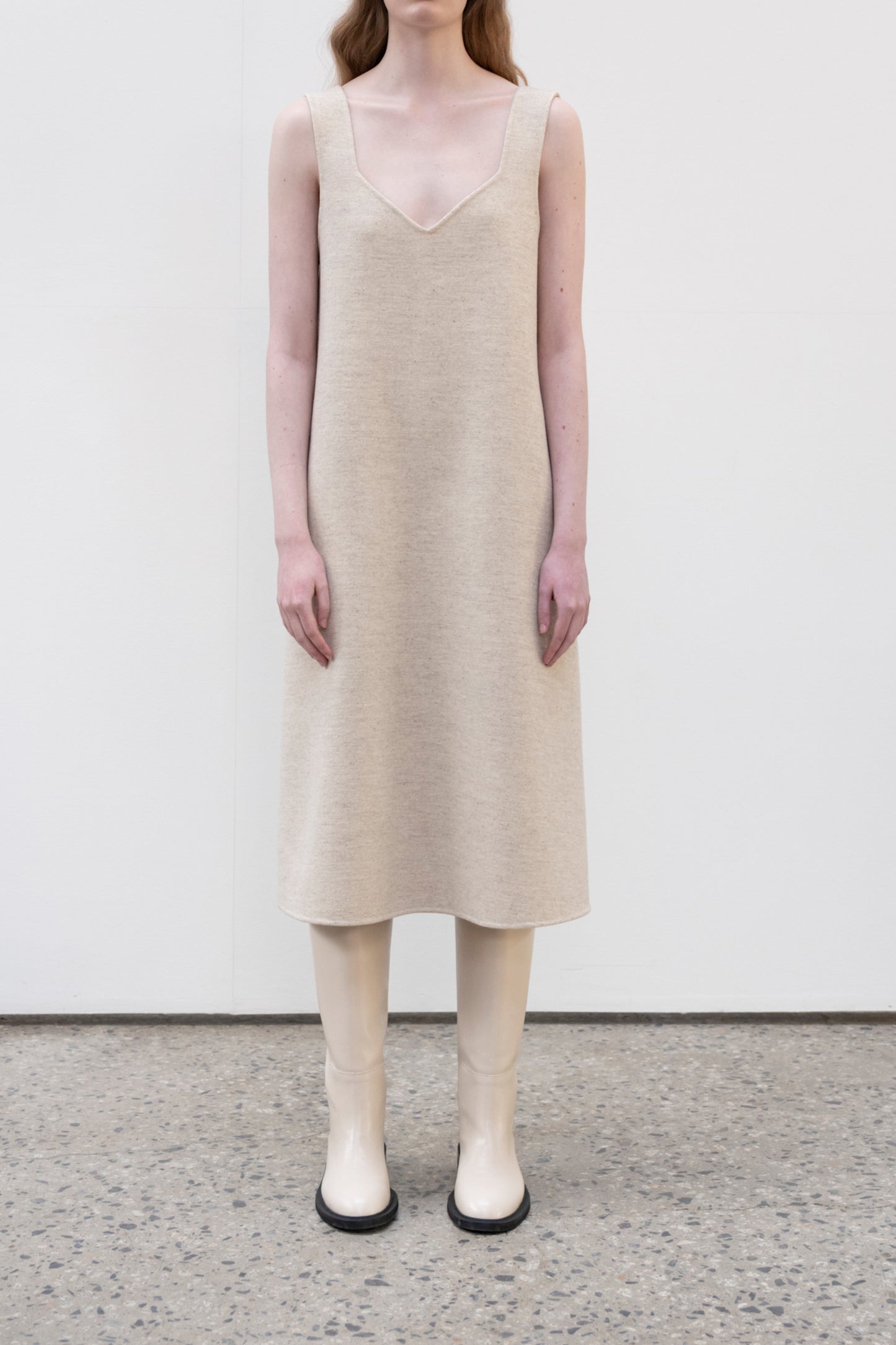 DOUBLE FACE MIDI DRESS