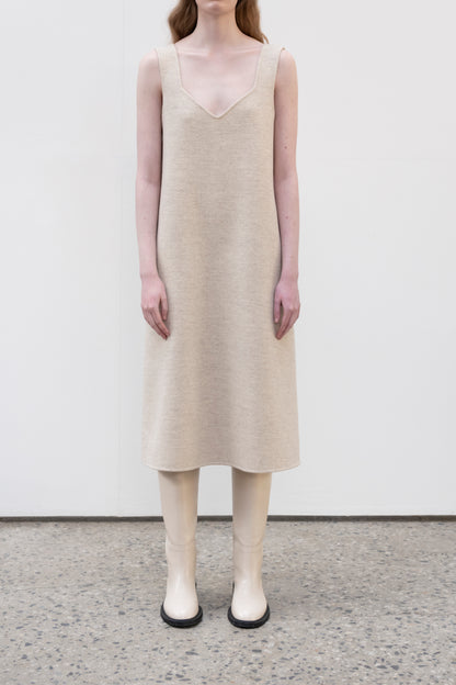 DOUBLE FACE MIDI DRESS