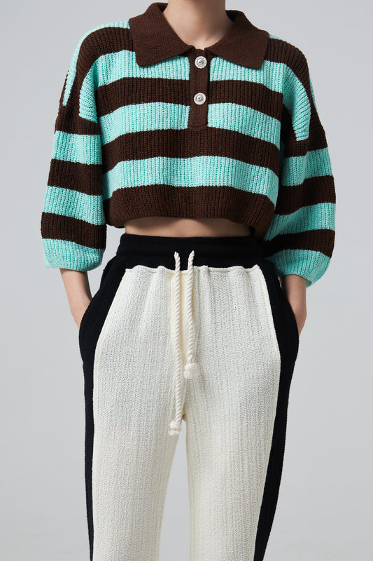 CROP PIQUE KNIT