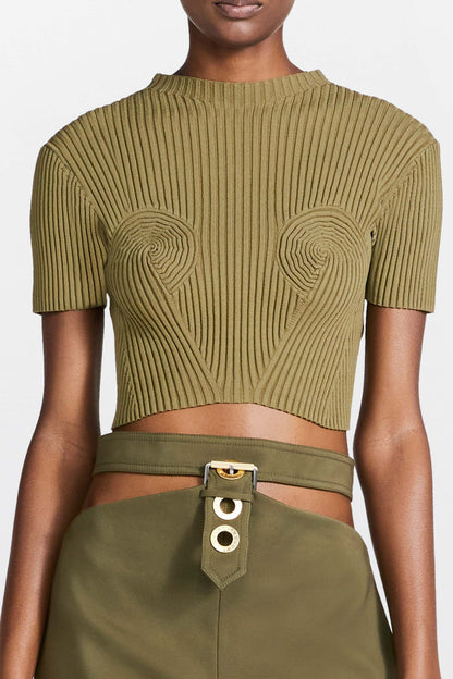 SPIRAL RIB TEE