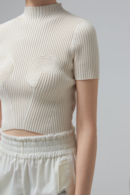 SPIRAL RIB TEE