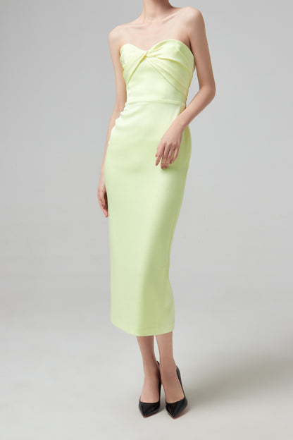 SLOANE- SATIN CREPE STRAPLESS