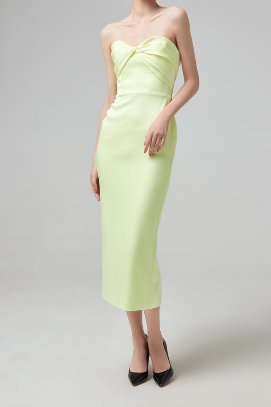 SLOANE- SATIN CREPE STRAPLESS
