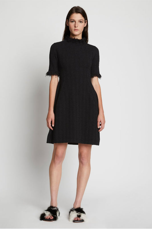 VISCOSE JACQUARD KNIT DRESS