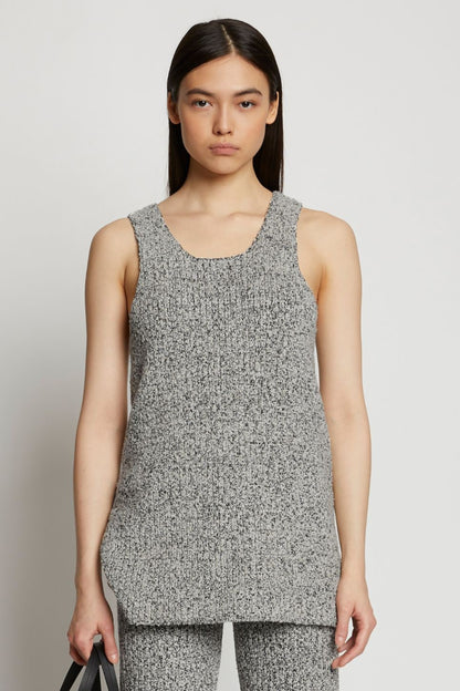 MELANGE BOUCLE KNIT TANK