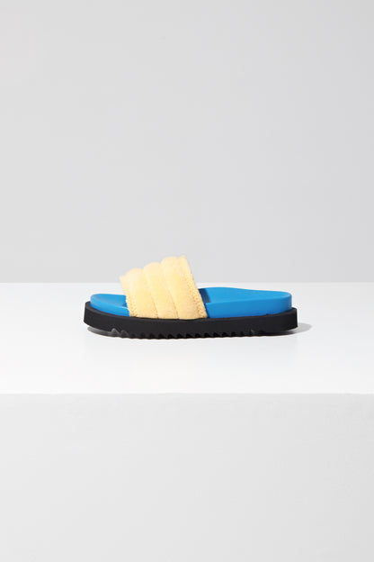 POOL SLIDES IN SPONGE FABRIC