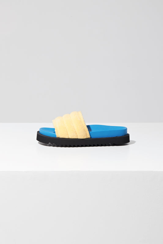 POOL SLIDES IN SPONGE FABRIC