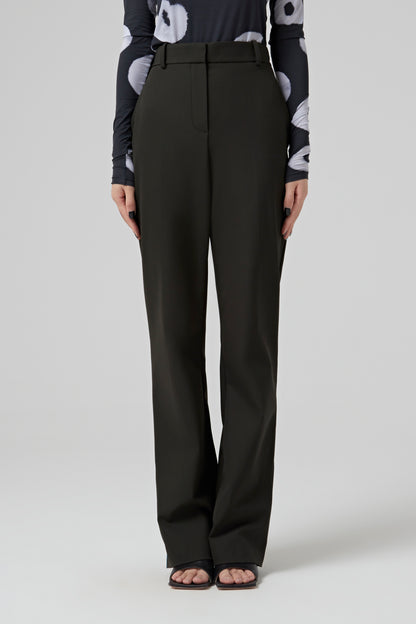 STRAIGHT PANTS WITH A ZIPPER AT THE BOTTOM OF THE LEG