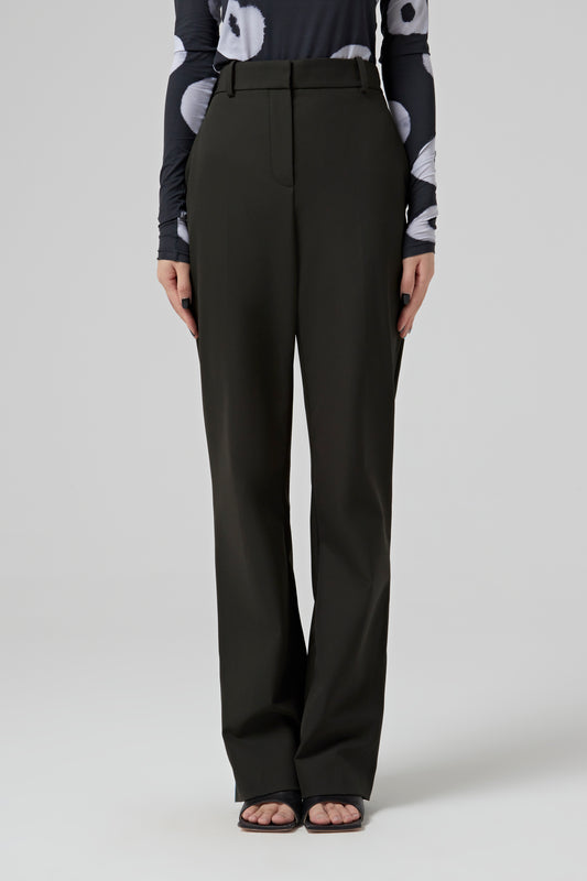 STRAIGHT PANTS WITH A ZIPPER AT THE BOTTOM OF THE LEG