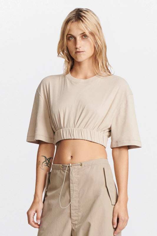 ROLLED CROPPED TEE