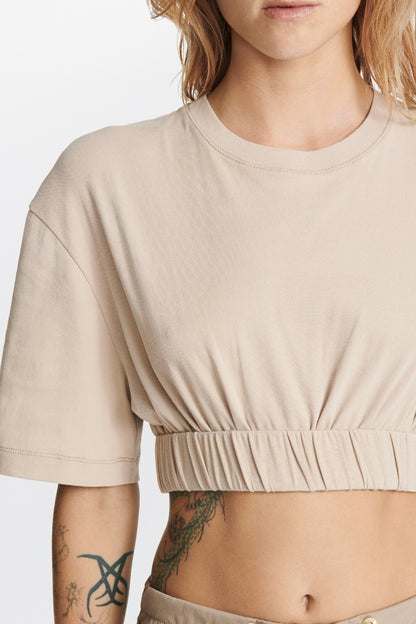 ROLLED CROPPED TEE