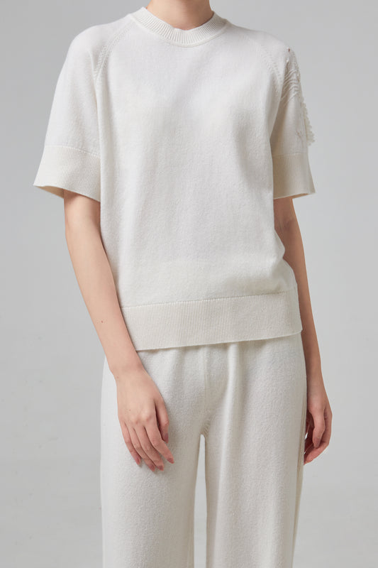 KNITTED PURE TEE SHIRTS