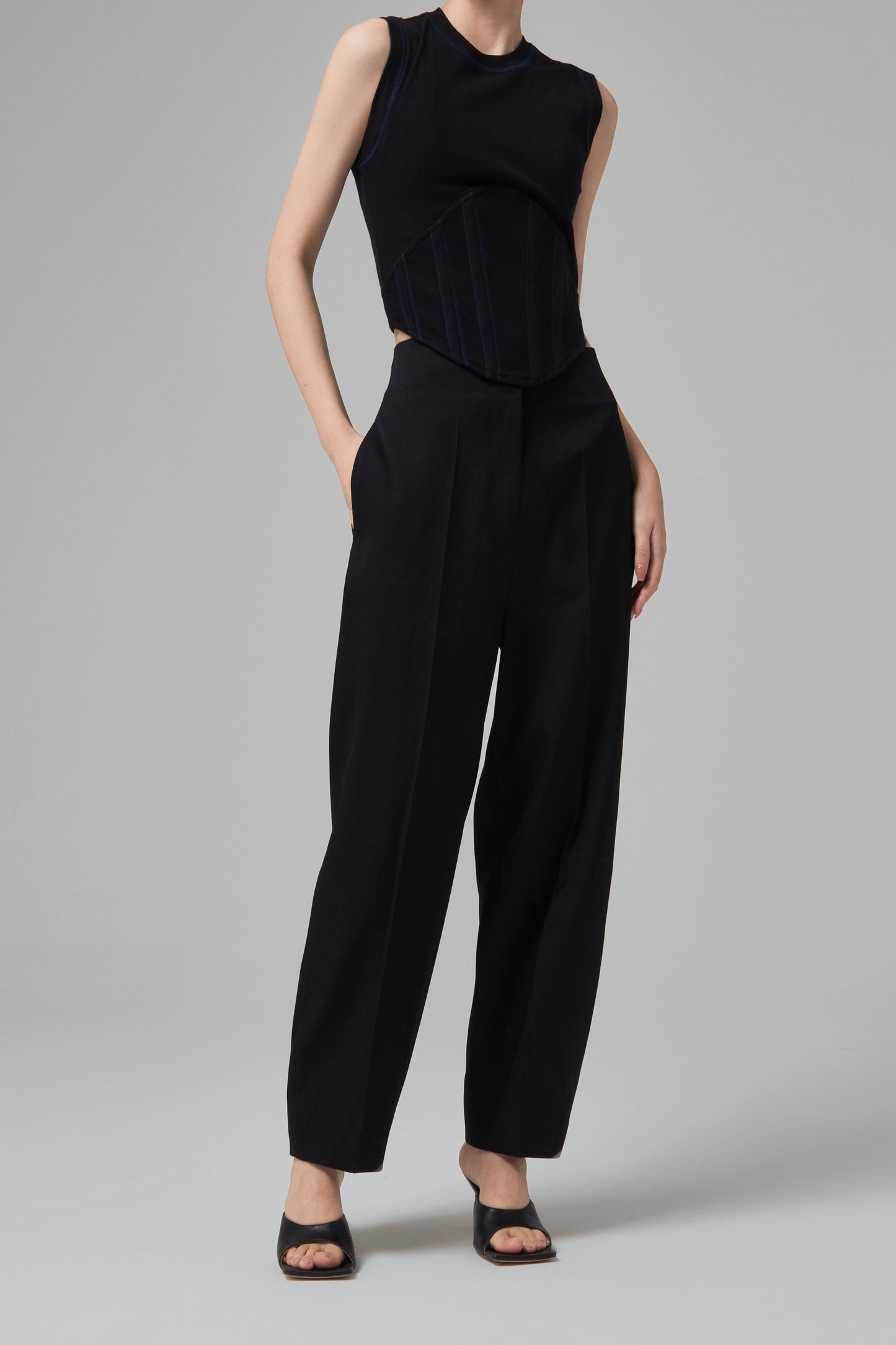 FIN RIB CORSET TANK