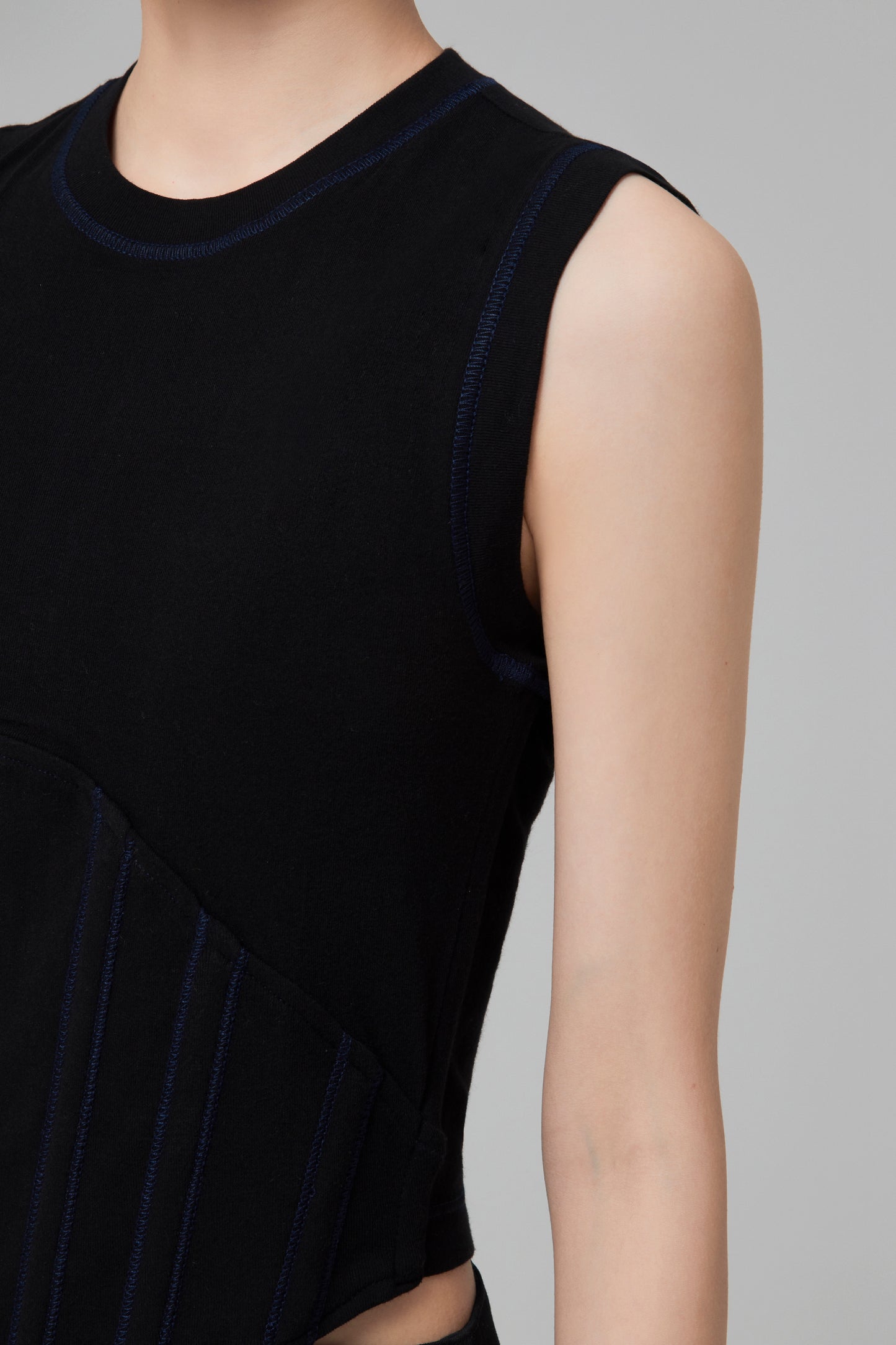 FIN RIB CORSET TANK