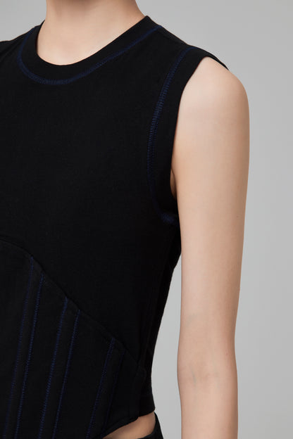 FIN RIB CORSET TANK
