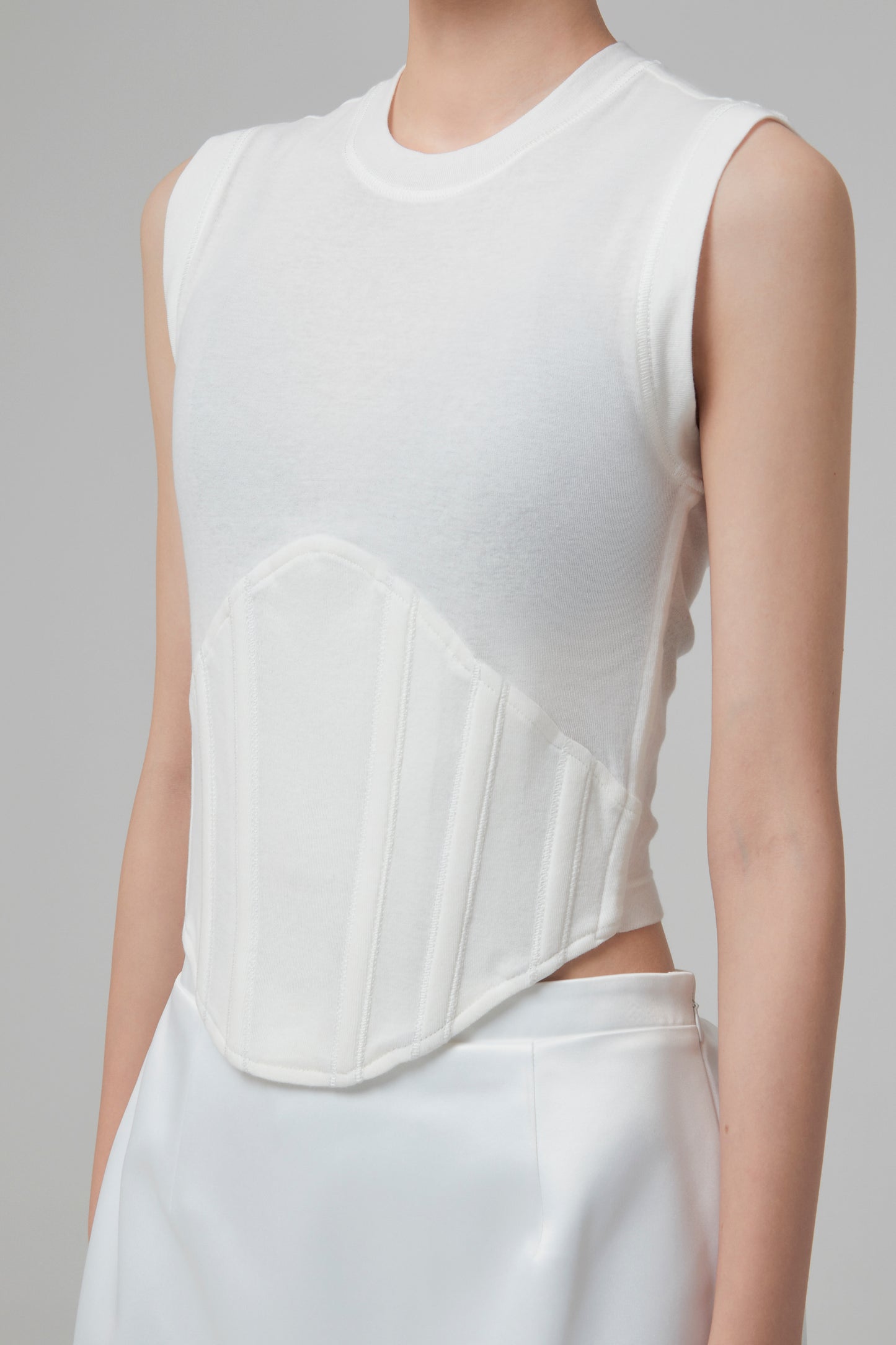 FIN RIB CORSET TANK