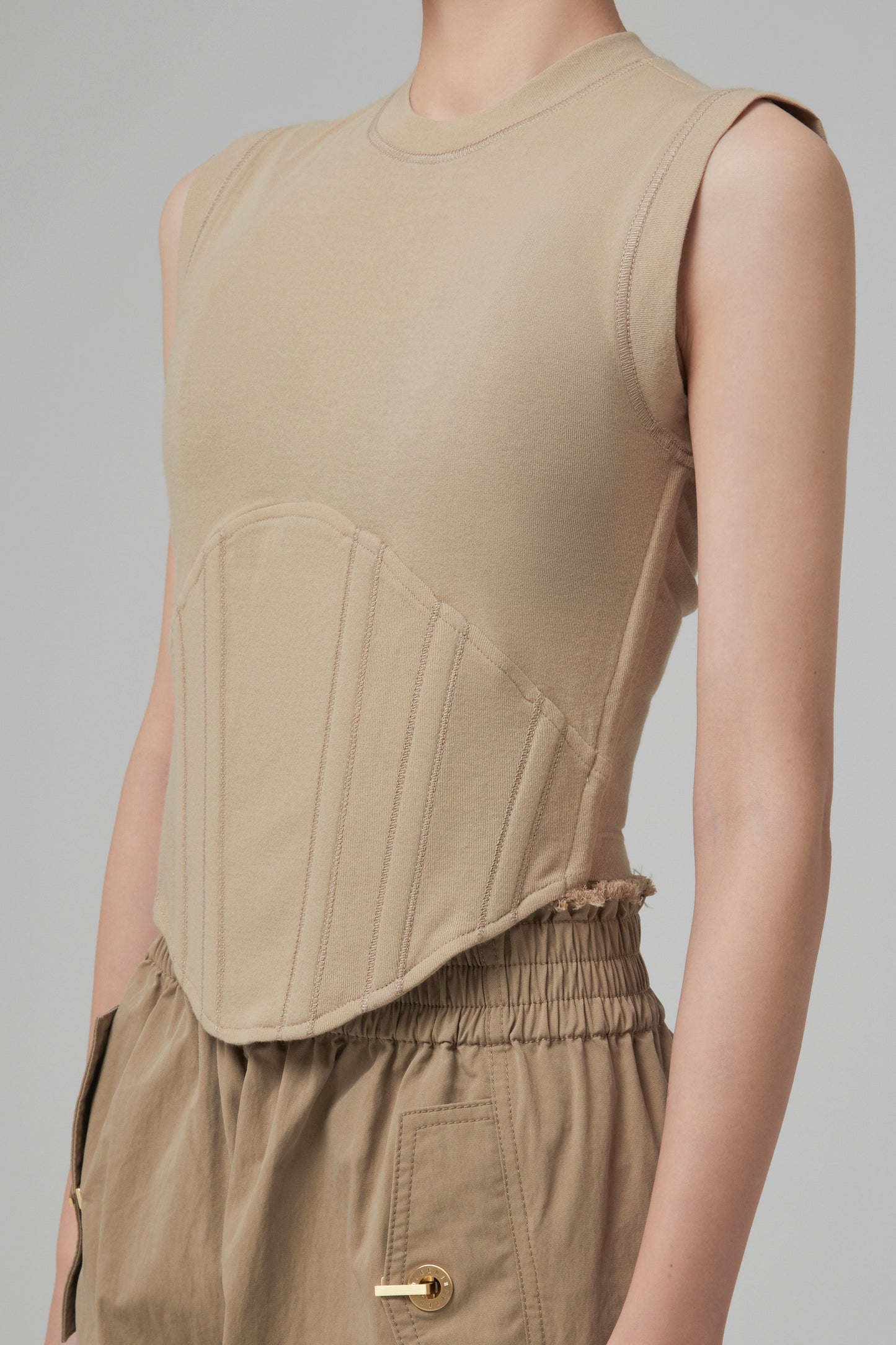 FIN RIB CORSET TANK
