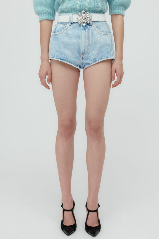 HIGH WAISTED DENIM SHORTS