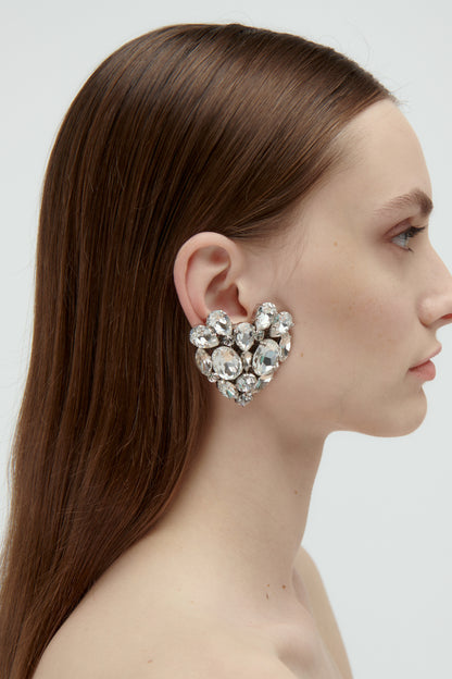 CRYSTAL HEART EARRINGS
