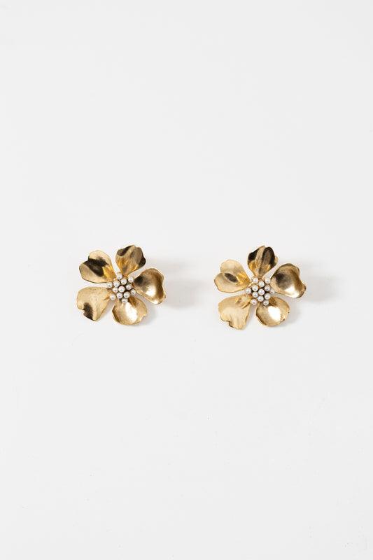 TROPICAL FLOWER STUD EARRING