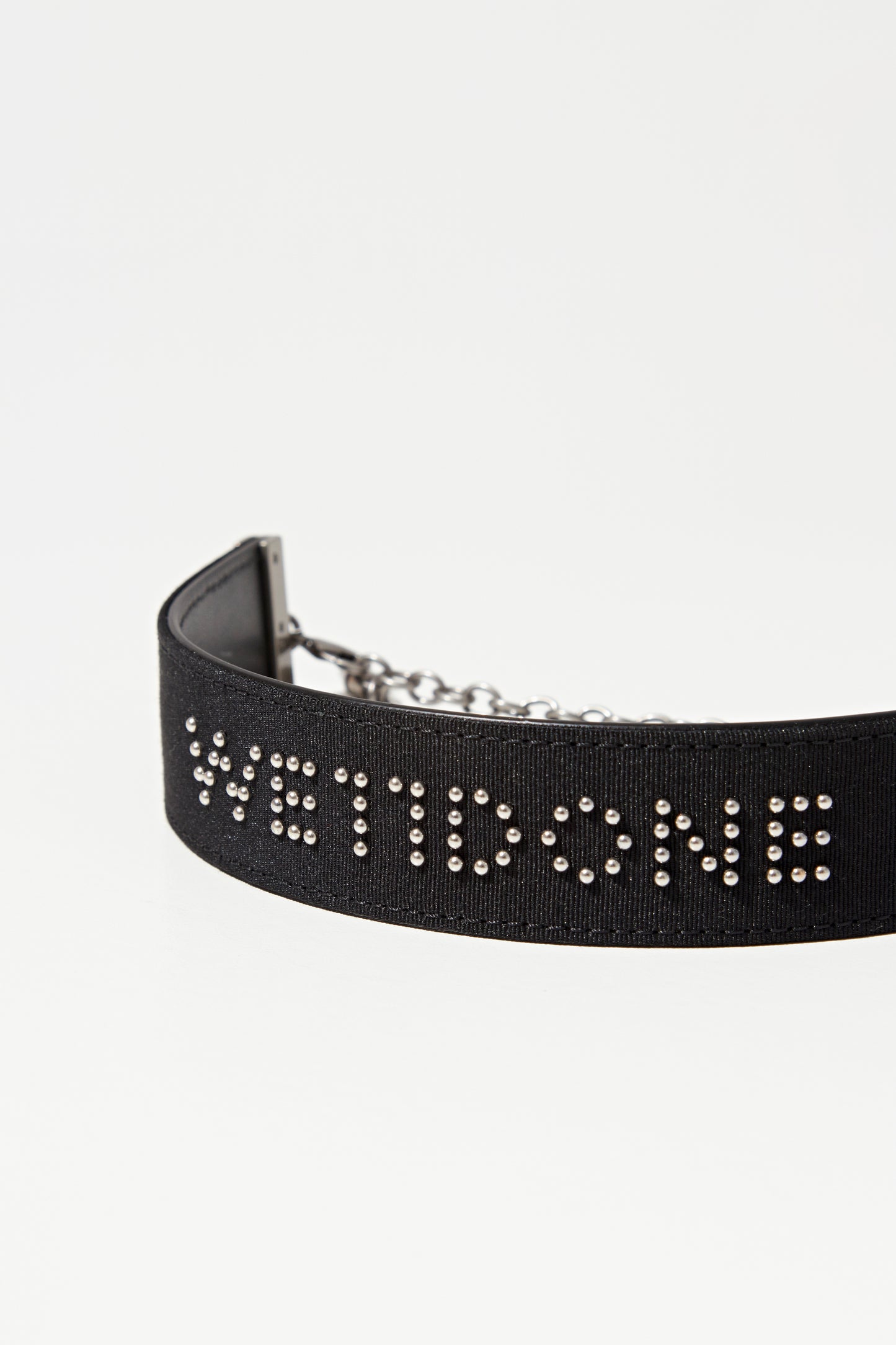 BLACK WE11DONE LOGO STRAP MEDIUM CHOKER