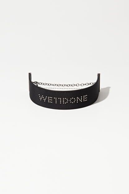 BLACK WE11DONE LOGOSTRAP LARGE CHOKER