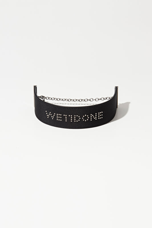 BLACK WE11DONE LOGOSTRAP LARGE CHOKER