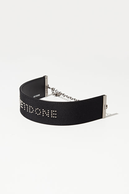 BLACK WE11DONE LOGOSTRAP LARGE CHOKER