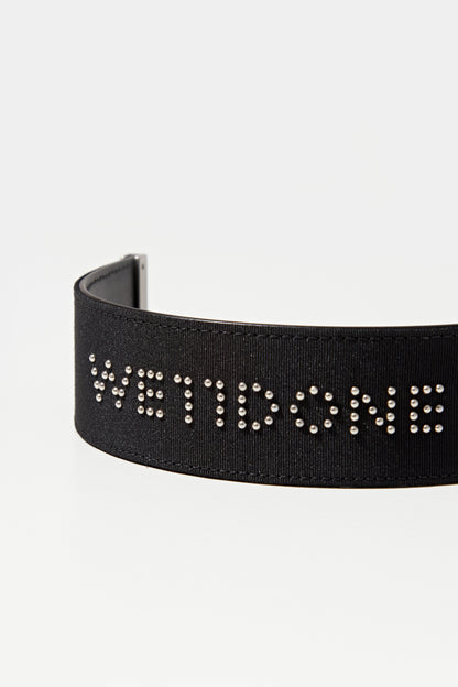 BLACK WE11DONE LOGOSTRAP LARGE CHOKER