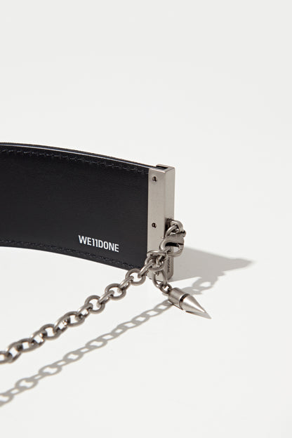 BLACK WE11DONE LOGOSTRAP LARGE CHOKER