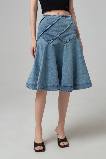 FLARE DENIM SKIRT